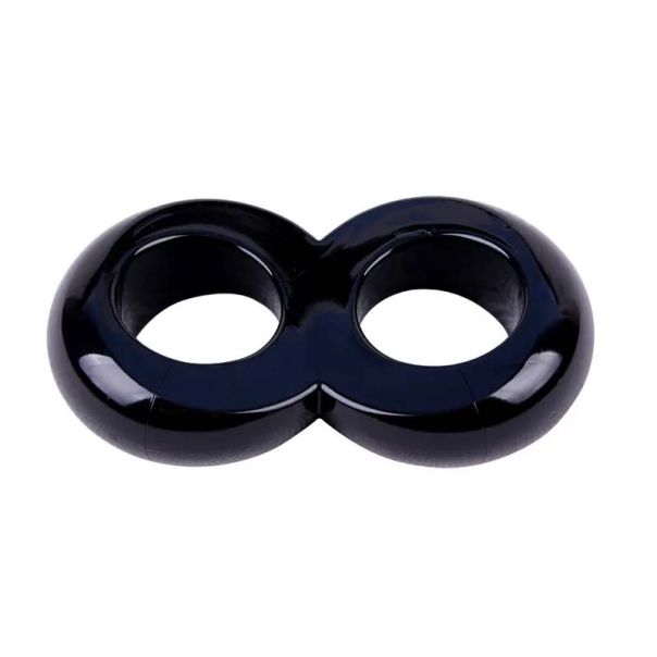 Crni prsten za penis i testise Duo Cock 8 Ball Ring - CN-100338180