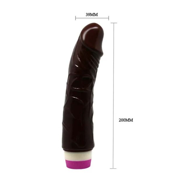 Crni realistični vibrator 20cm Fantasy Vibe - BW-001063
