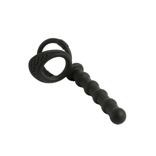 Crni silikonski dildo za duplu penetraciju - ft001095