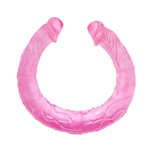 Roze dupli dildo - 040015