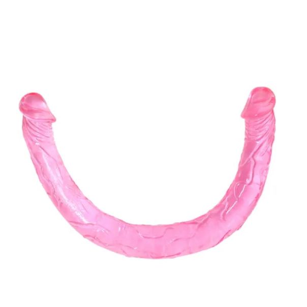 Roze dupli dildo - 040015