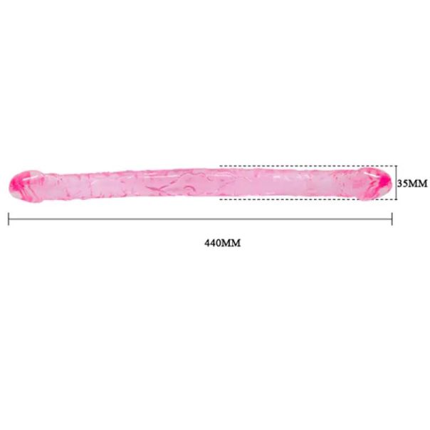 Roze dupli dildo - 040015