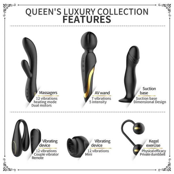 Elegantni Set Vibratora Queens Luxury Collection - 014888H
