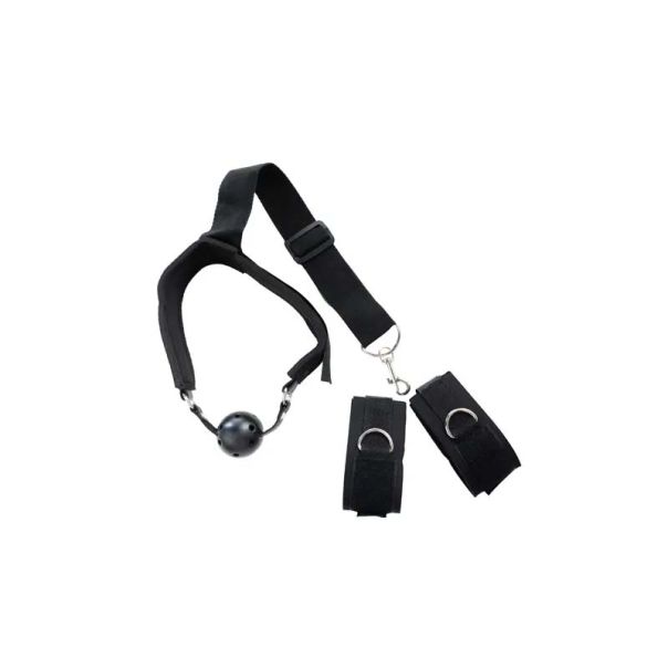Kugla za usta i vezovi za ruke Ball Gag & Wrist Straps - ff001063