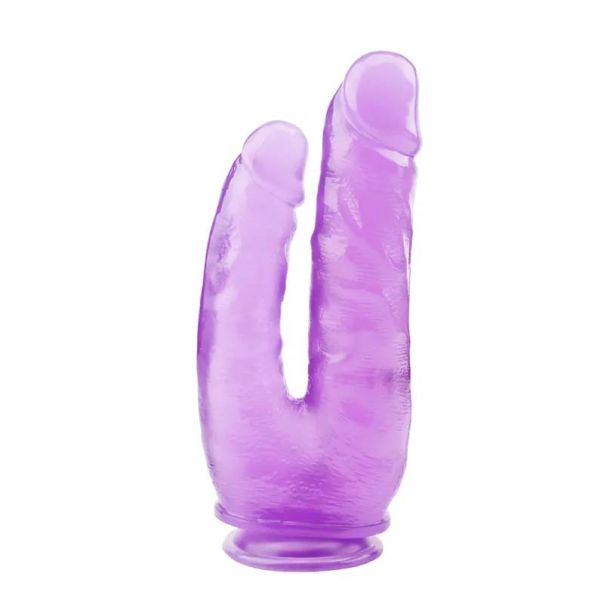 Ljubicasti dildo za duplu penetraciju 25cm - CN-711921801