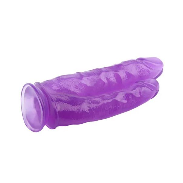 Ljubicasti dildo za duplu penetraciju 25cm - CN-711921801