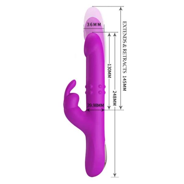 Ljubičasti Multifunkcionalni Vibrator sa Pomeranjem - 014902