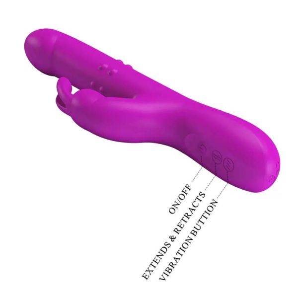 Ljubičasti Multifunkcionalni Vibrator sa Pomeranjem - 014902