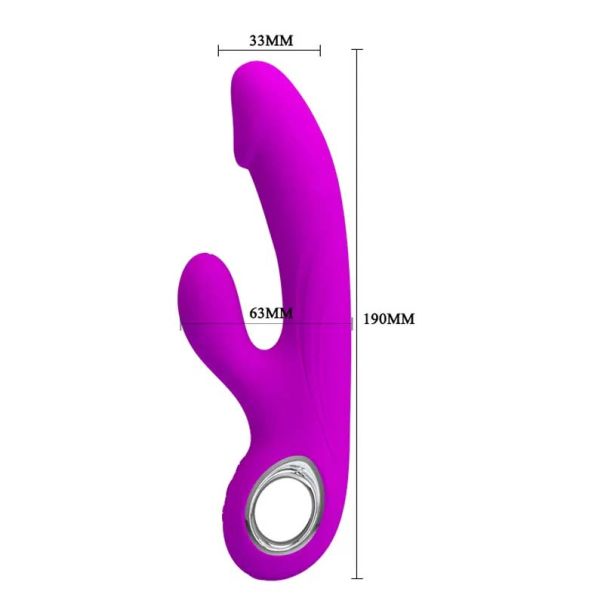 Ljubičasti vibrator sa dodatnom stimulacijom klitorisa Gordon - 014513