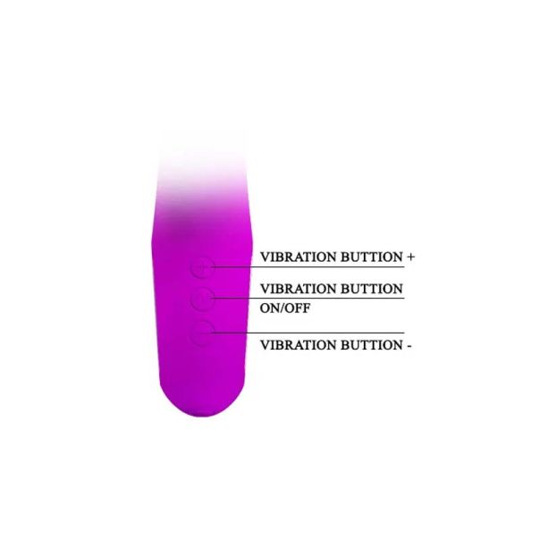 Ljubičasti vibrator sa dodatnom stimulacijom klitorisa Gordon - 014513