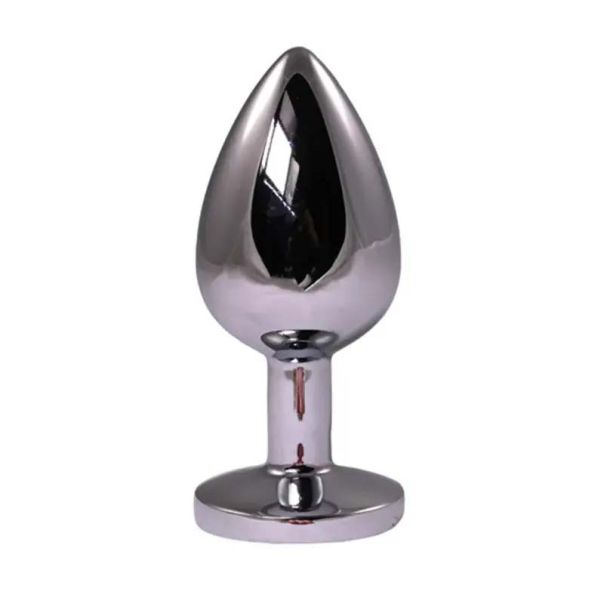 Mali metalni analni dildo sa crvenim dijamantom - ft001022