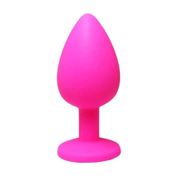 Mali rozi silikonski analni dildo sa dijamantom - ft001074