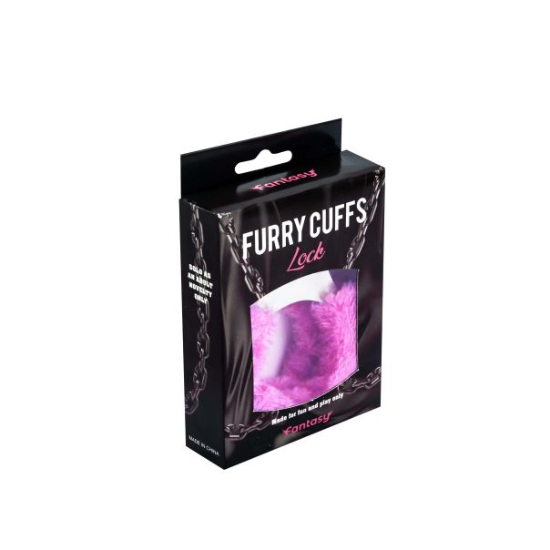 Metalne Lisice Roze Krzno Pink Furry Cuffs - ff001104