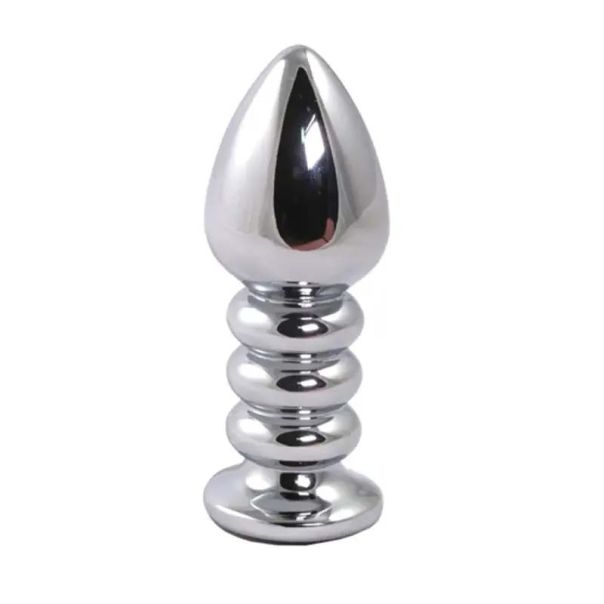 Metalni analni dildo sa crnim dijamantom 10cm - ft001057