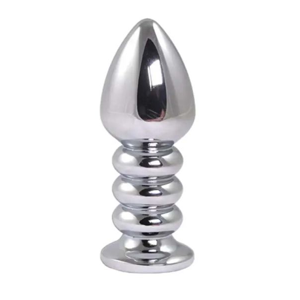 Metalni analni dildo sa rozim dijamantom 10cm - ft001058