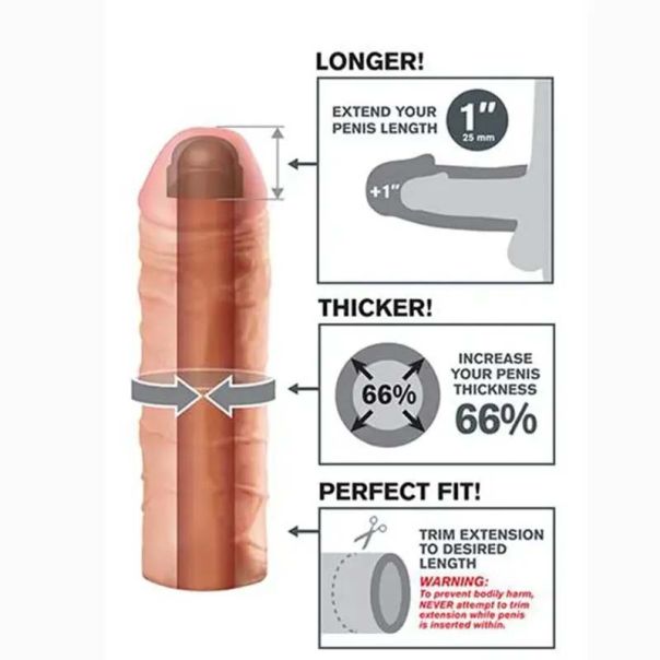 Realistična navlaka za penis 18cm - 44640-1