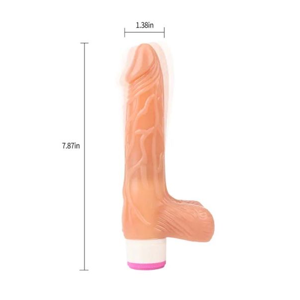 Realisticni vibrator sa testisima Luv Pleaser Flesh - CN-131897137