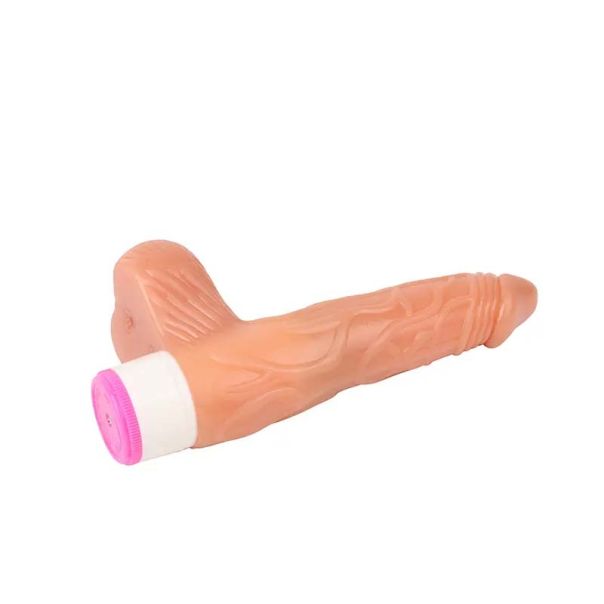 Realisticni vibrator sa testisima Luv Pleaser Flesh - CN-131897137