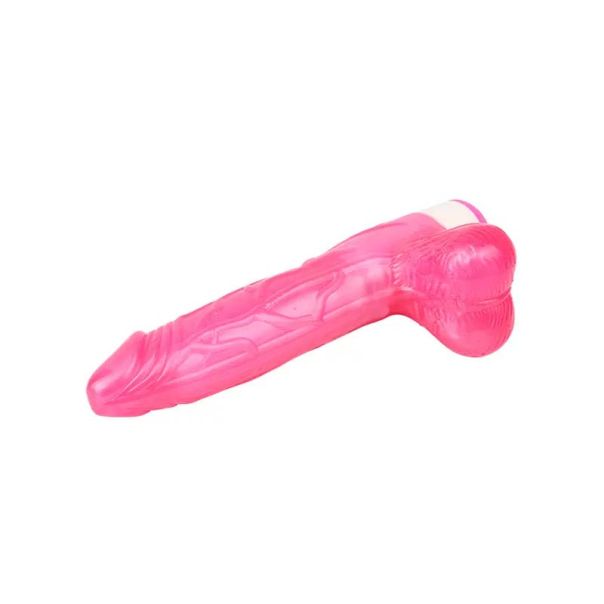 Realisticni vibrator sa testisima Luv Pleaser Pink - CN-131897136