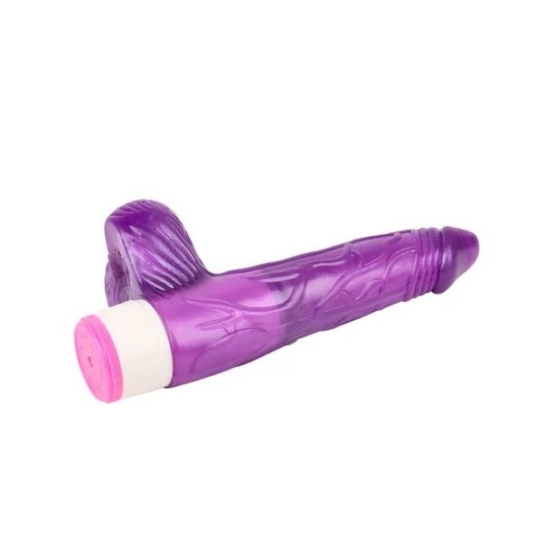 Realisticni vibrator sa testisima Luv Pleaser Purple - CN-131897131