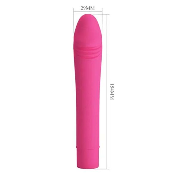 Roze silikonski vibrator 15cm - 014718