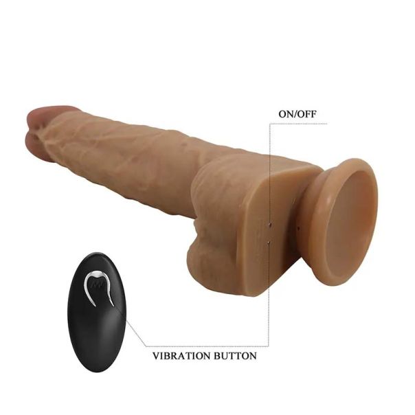 Silikonski vibro dildo sa pomeranjem 21cm Jonathan - 008111W
