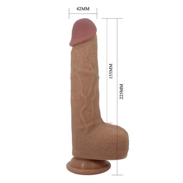 Silikonski vibro dildo sa pomeranjem 23cm Tommy - 008113W
