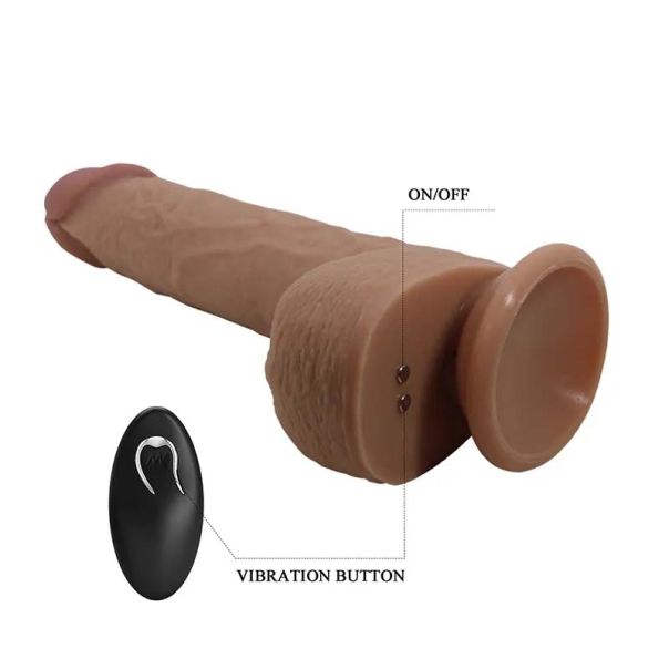 Silikonski vibro dildo sa pomeranjem 23cm Tommy - 008113W