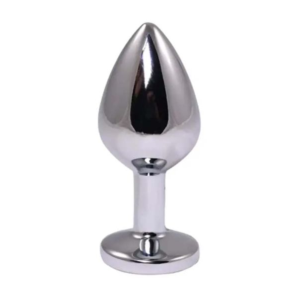 Srednji metalni analni dildo sa crvenim dijamantom - ft001026