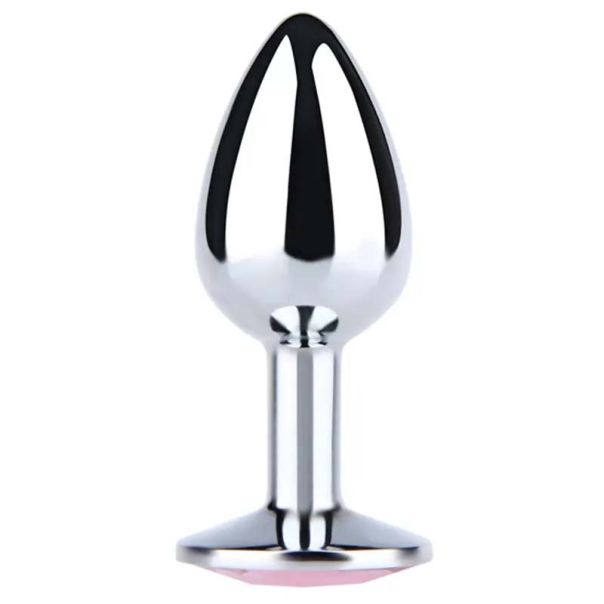 Srednji metalni analni dildo sa plavim dijamantom - ft001024