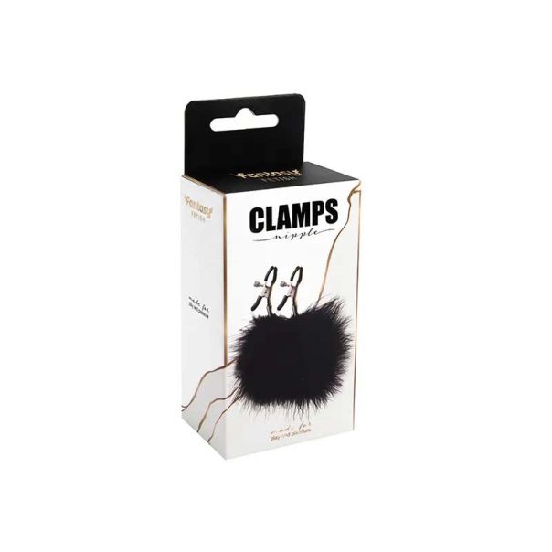 Stipaljke za bradavice sa crnom peruskom Nipple Clamps - ff001022