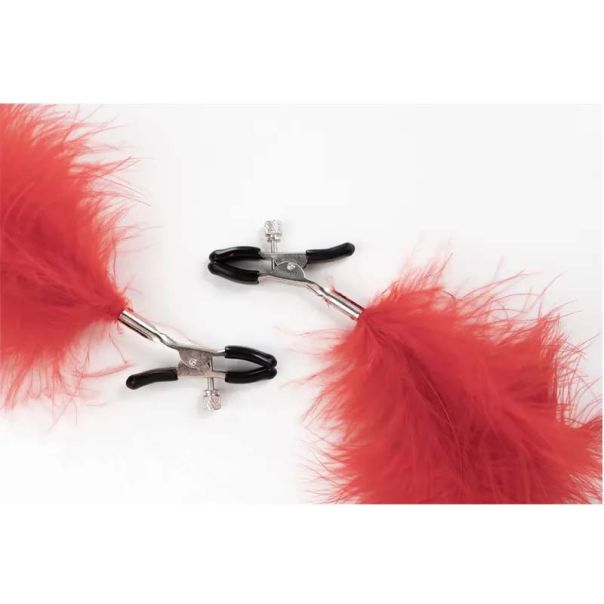 Stipaljke za bradavice sa crvenom peruskom Nipple Clamps - ff001023