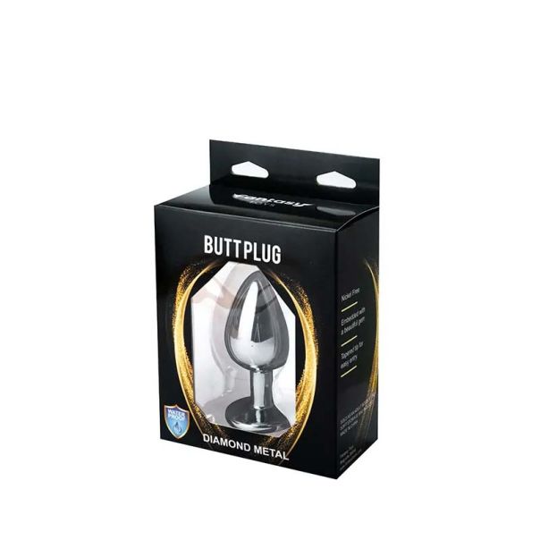 Veliki metalni analni dildo sa belim dijamantom - ft001031