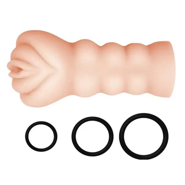 Masturbator veštačka vagina sa prstenovima - 009152H