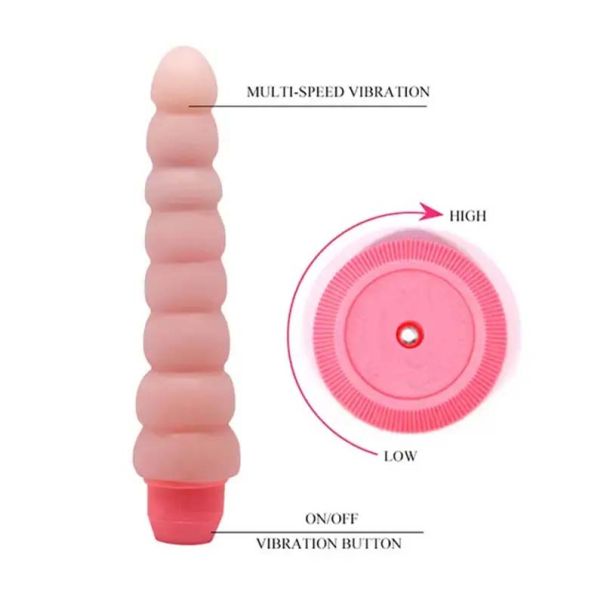 Rebrasti analni vibrator 16cm - 007102g