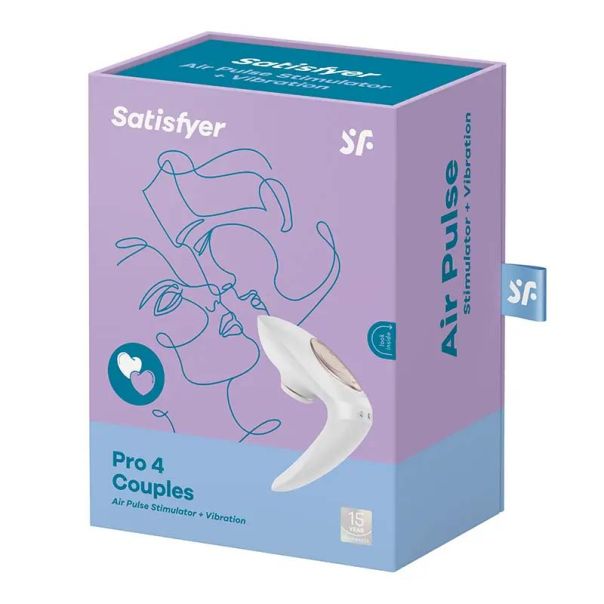 Beli vibrator za parove Satisfyer Pro 4 Couples - 9015498