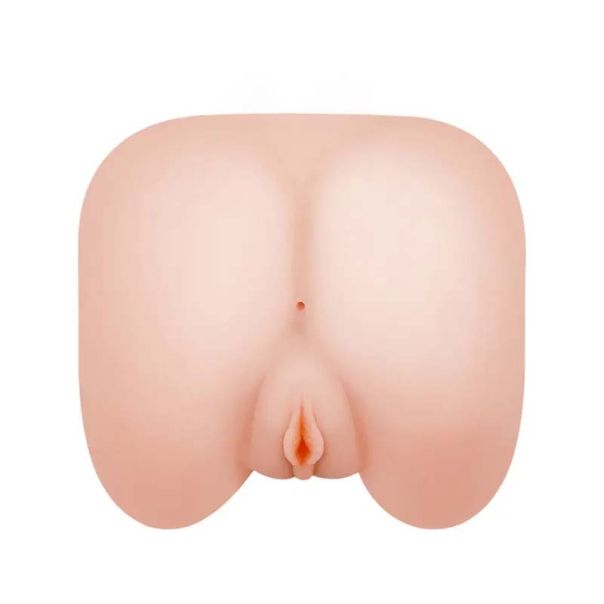 Vibrirajuća realistična veštačka vagina sa 2 ulaza - 009108