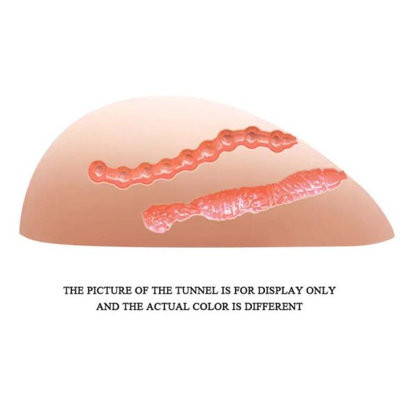 Vibrirajuća realistična veštačka vagina sa 2 ulaza - 009108