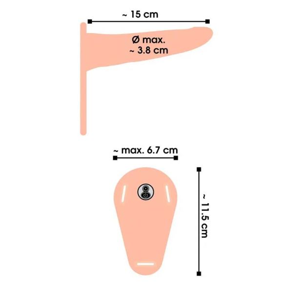 Vibrirajući Strap-On sa bežičnim daljinskim - 05969300000