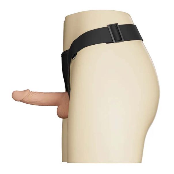 Vibrirajuci strap on sa mekanim dildom 19cm - 022087ZR