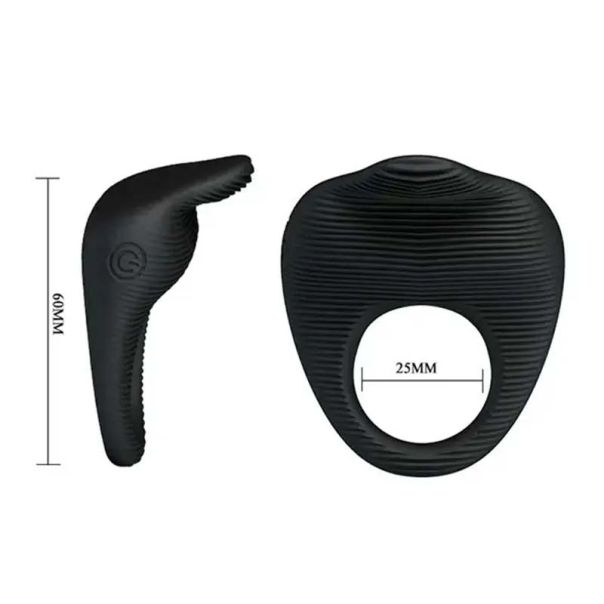 Silikonski vibro prsten crne boje - 210142