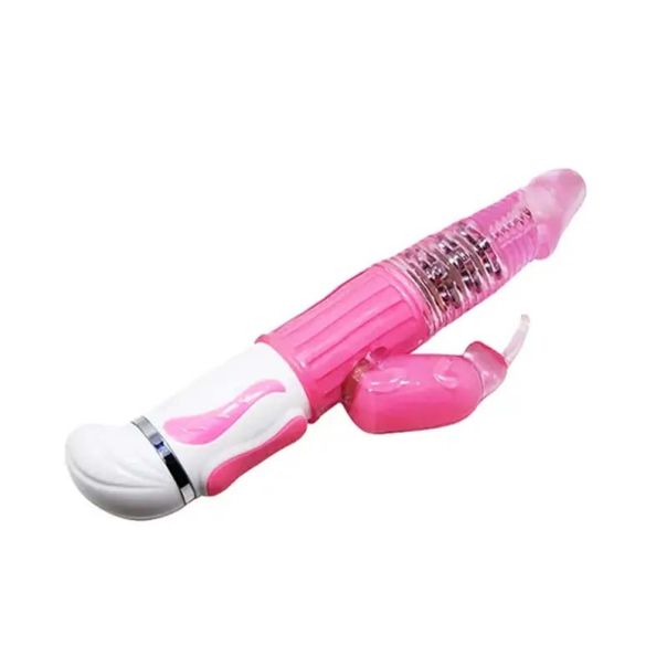 Roze multifunkcionalni vibrator sa perlama - 063001