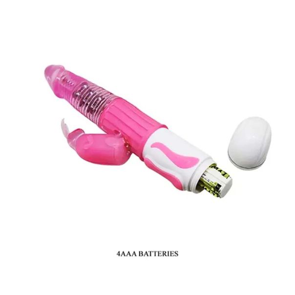 Roze multifunkcionalni vibrator sa perlama - 063001