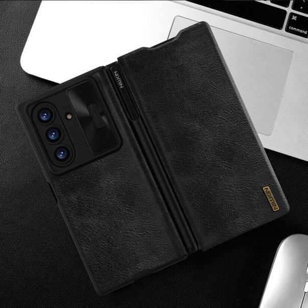Maska za Samsung F966B Galaxy Z Fold 7 crna (with pen) Nillkin Qin Pro Leather - 222967-1