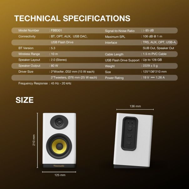 Bluetooth zvučnik Fantech FBB301 Hako Studio beli - EP3232413