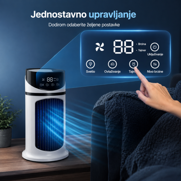 Prenosiva mini klima, ventilator i ovlaživač vazduha 3 u 1, USB - EP3110851