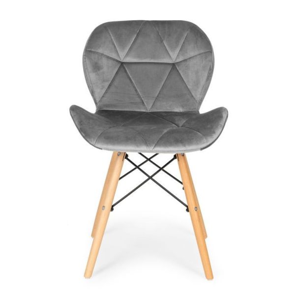 MODERNHOME Ferra trpezarijske stolice set 4 kom velvet siva - KJC208 GRAY