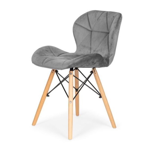 MODERNHOME Ferra trpezarijske stolice set 4 kom velvet siva - KJC208 GRAY