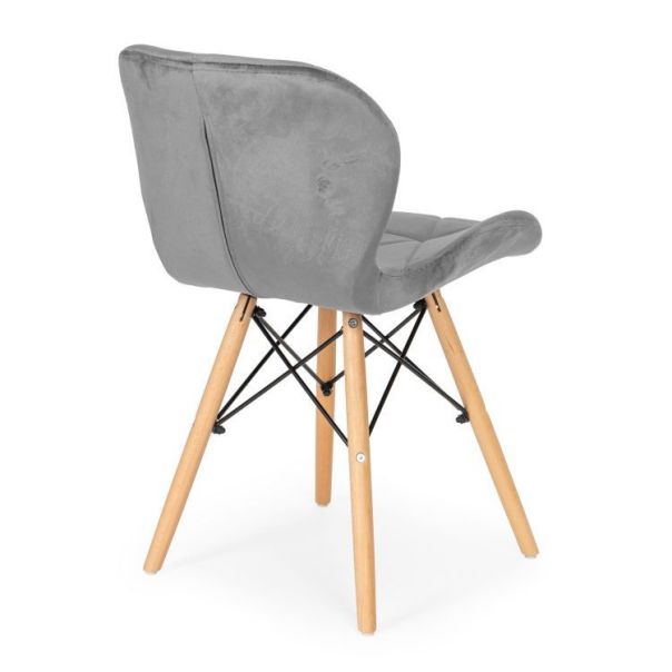 MODERNHOME Ferra trpezarijske stolice set 4 kom velvet siva - KJC208 GRAY