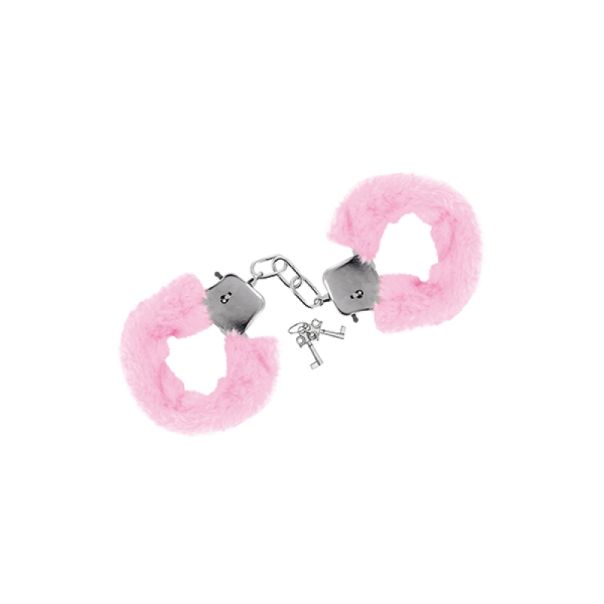 Metalne Lisice Roze Krzno Pink Furry Cuffs - ff001104